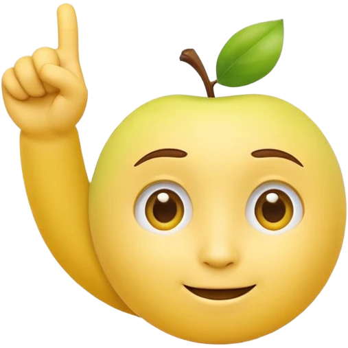 A 3D Apple-style yellow round emoji, neutral face with simple cartoonish eyes, raising one hand, thumb pointing backward over the shoulder to indicate “past” or “behind,” clean minimal background, smooth bright style emoji