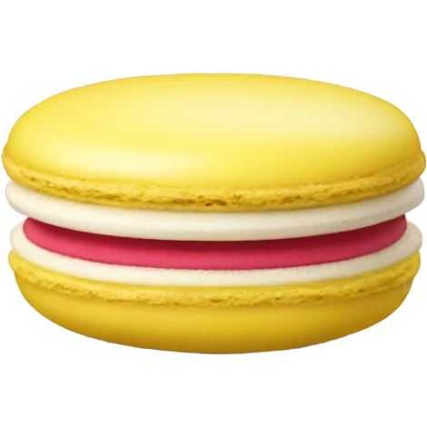 one yellow macaron  emoji