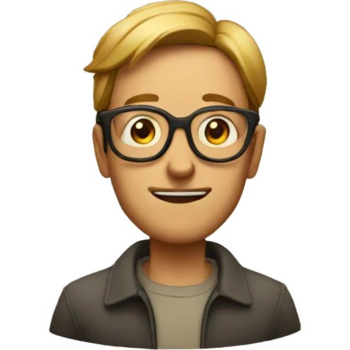 Man with huge ears and huge glasses emoji