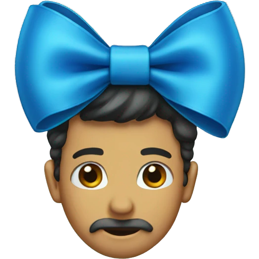 blue bow emoji