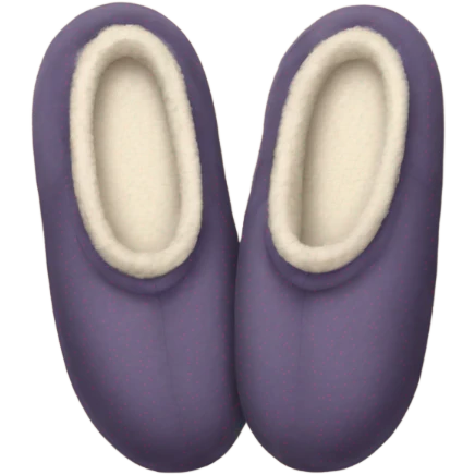 cozy slippers emoji