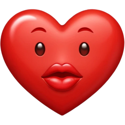 Red kiss stamp emoji