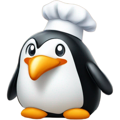 Penguin sourdough baker emoji