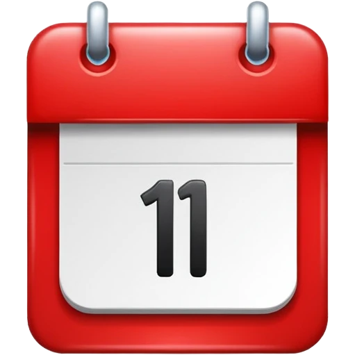 calendar with the number 1 emoji