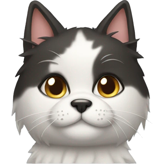 Cat wearing dog emoji