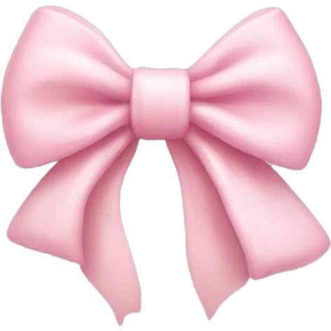 Light pink rapana with bow emoji