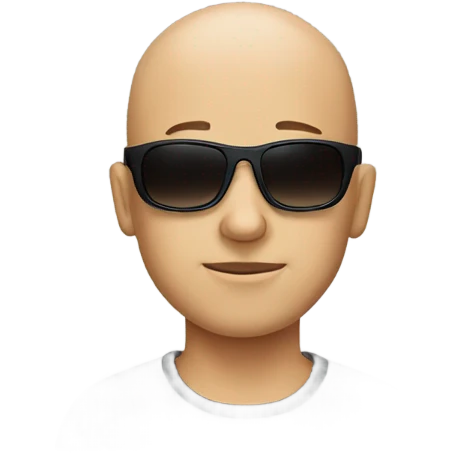 bald boy in sunglasses emoji