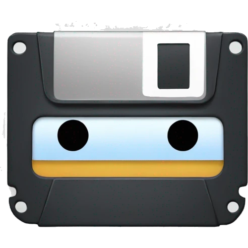 floppy disk with fluffy hair emoji