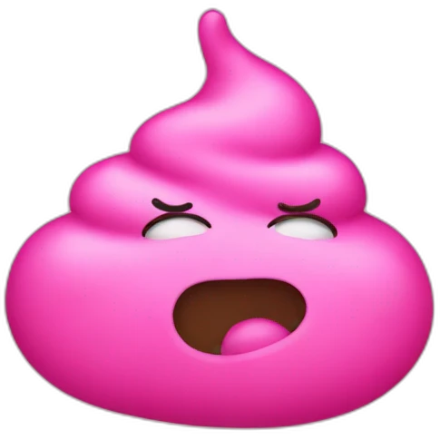 Pink poop emoji