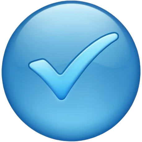 Blue check emoji emoji