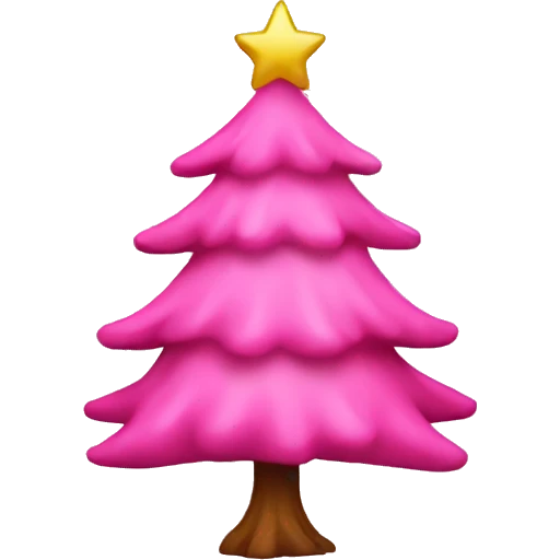 Pink Christmas tree  emoji