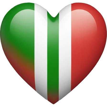 Heart Italian flag emoji