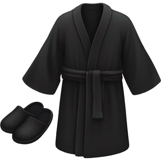 Black robe with matching slippers emoji