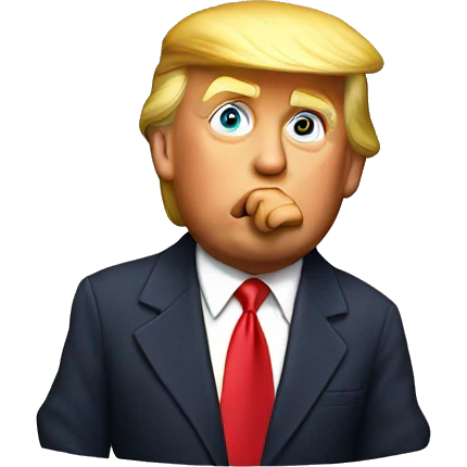 Donald Trump blowing a kiss emoji