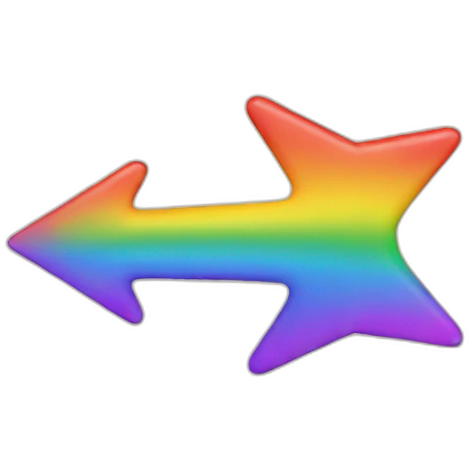 Rainbow arrow emoji