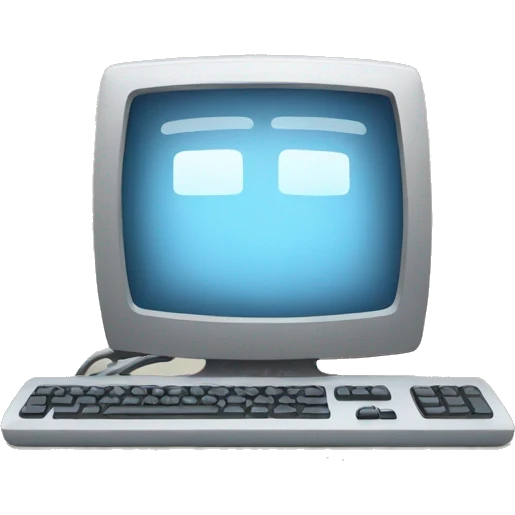 A computer with code  emoji
