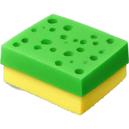 green flat square dish sponge emoji