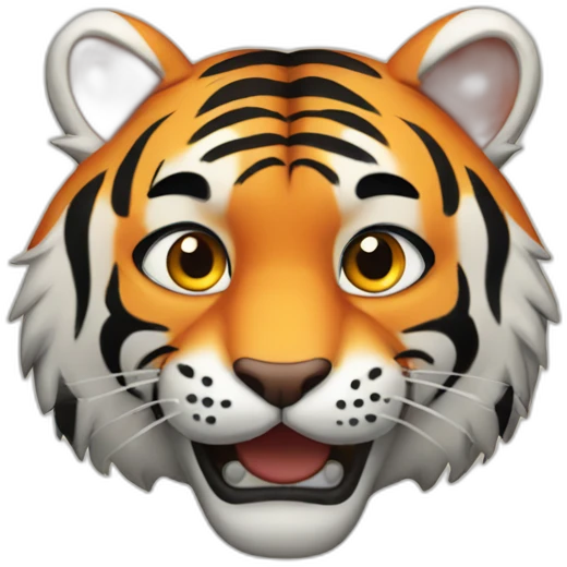 Funny tiger emoji