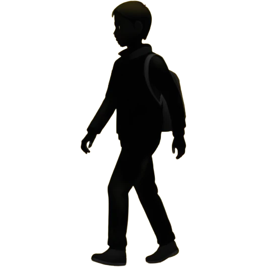 silhouette walking through a glowing doorway emoji