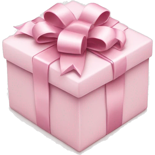 Light pink Christmas gifts under a white Christmas tree  emoji