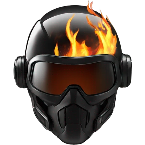 fire cyberpunk motorcycle helmet emoji