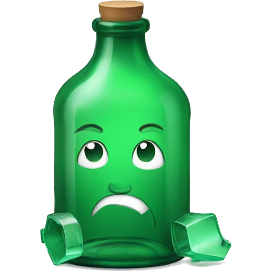 broken green glass bottle emoji