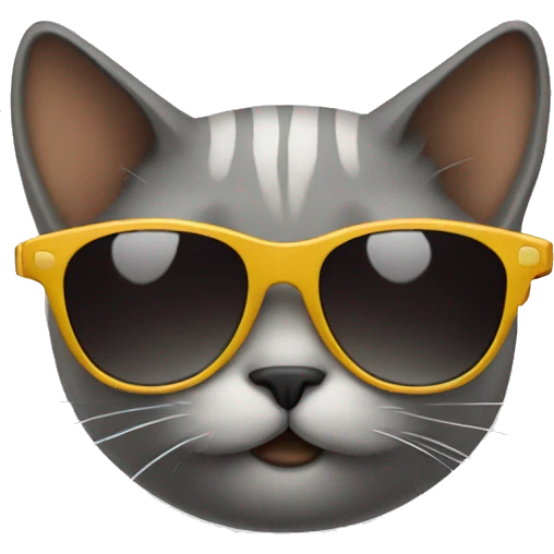 Cat with sunglasses emoji