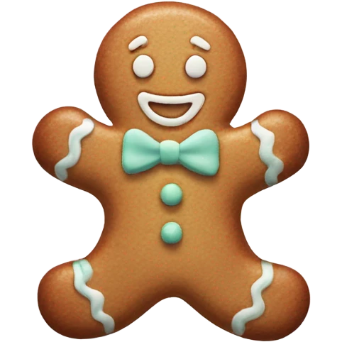 Pastel gingerbread man emoji