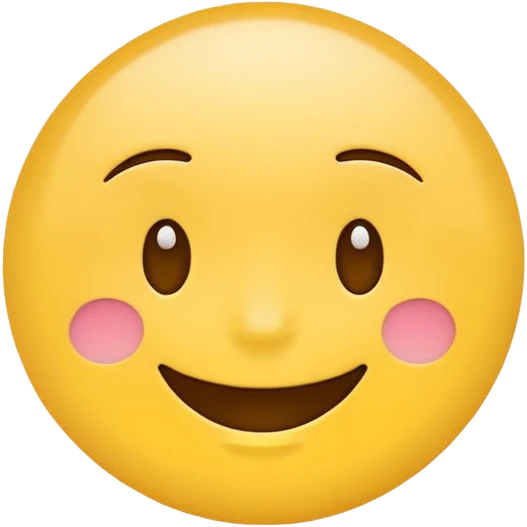 Create a hand drawn flat Smile reaction emoji for a new social media app emoji