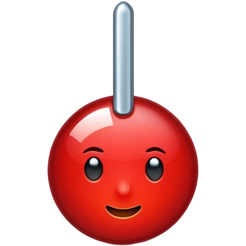 glitter red pin emoji