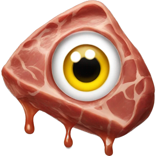 Eye on meat emoji