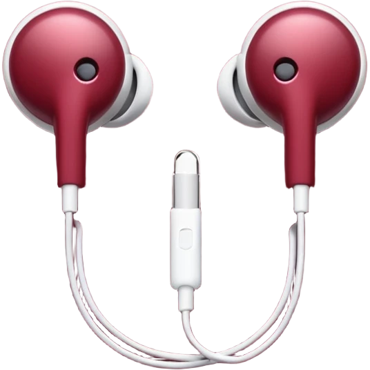 Maroon earpod emoji