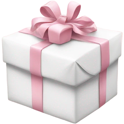 Light pink Christmas gifts under a white Christmas tree  emoji