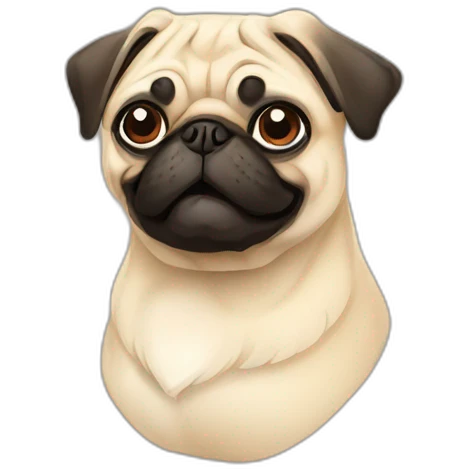 pug illustração emoji