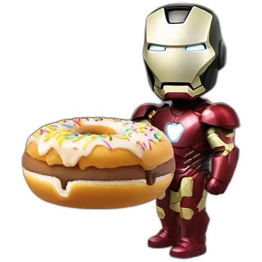 iron man eating donut emoji