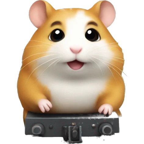 hamster on a train emoji