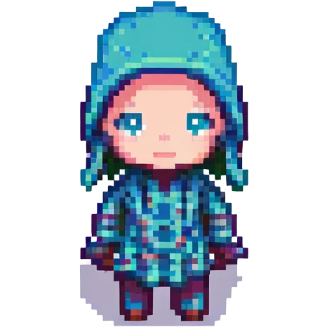 Squid Game series character, pixel art style emoji