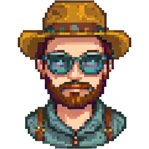 man with hat, beard, and glasses emoji