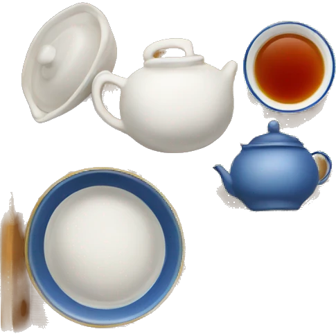 chinese tray with tea emoji