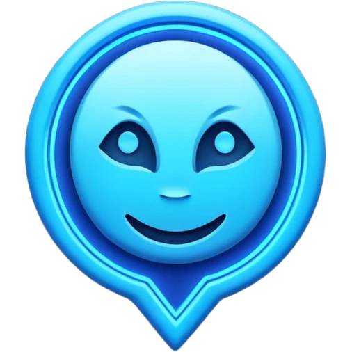 Tırtıklı mavi tik emoji