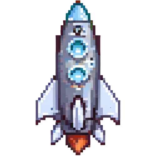 retro rocket ship emoji