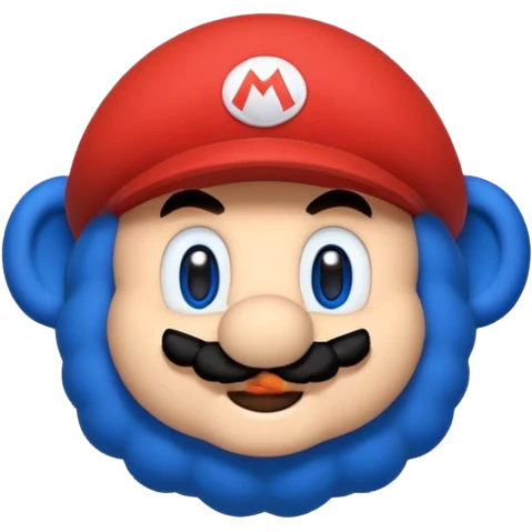 Ein Pudel im aussehen vom SuperMario Universum emoji