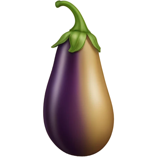 Tan colored egg plant emoji