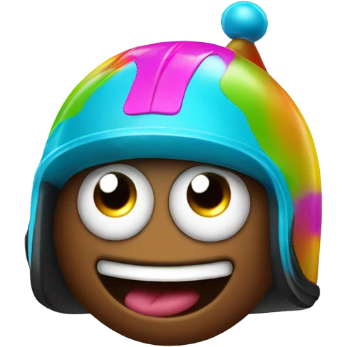 Poop with helmet  emoji