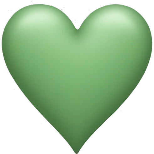 sage green heart emoji