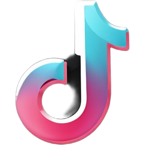 Tiktok logo without background black color emoji