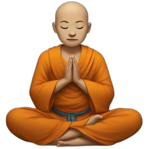 Meditating monk emoji