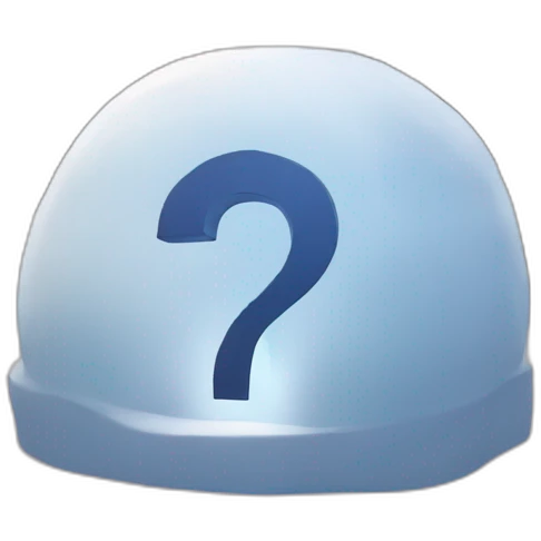 question mark sign on igloo emoji