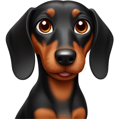 The dachshund is red emoji