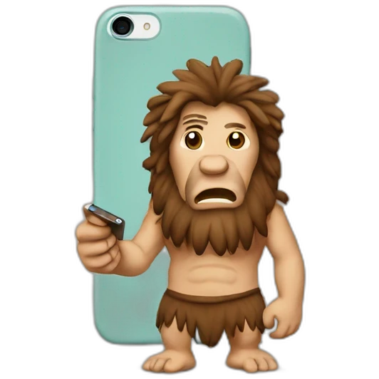 caveman-smartphone emoji